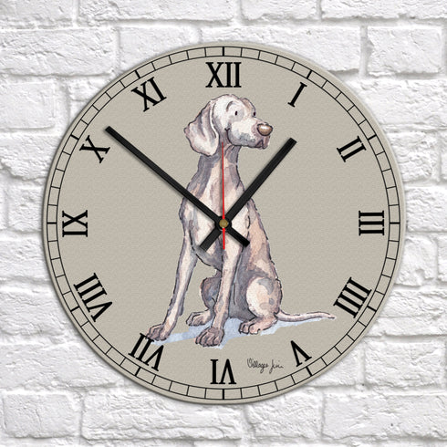 Weimaraner Clock